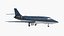 Falcon Business Jet Dassault 2000 Grey Rigged model