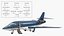 Falcon Business Jet Dassault 2000 Grey Rigged model