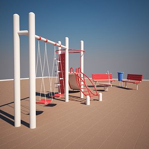3d model of playground play