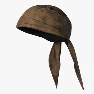 3D model Pirate Style Bandana - Military Fabric Look