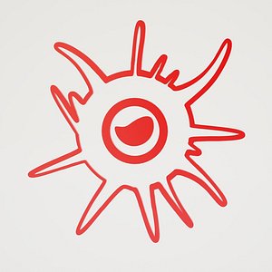 Bacteria Icon RED model