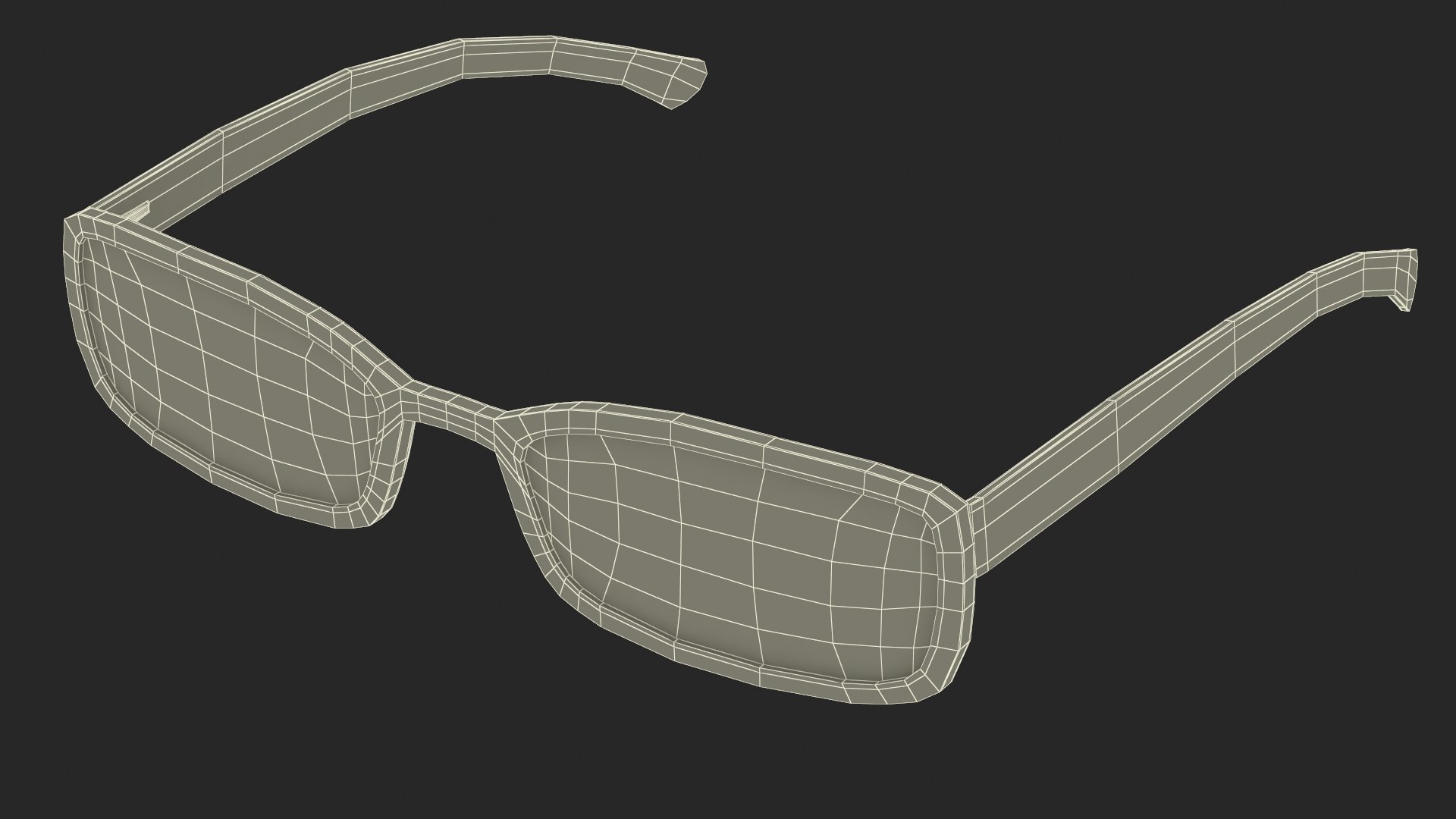 Brown Retro Optical Square Glasses 3D Model - TurboSquid 2147320
