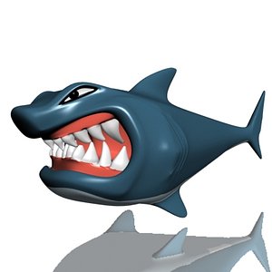 hungry shark 3d obj