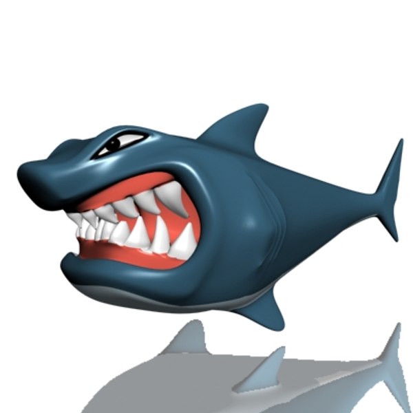 hungry shark 3d obj