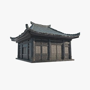 Asian Ancient Architecture Study Room Partial Hall 3D model