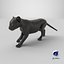 3D model Panther Cub Wary Pose