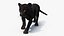 3D model Panther Cub Wary Pose