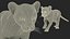 3D model Panther Cub Wary Pose