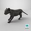 3D model Panther Cub Wary Pose