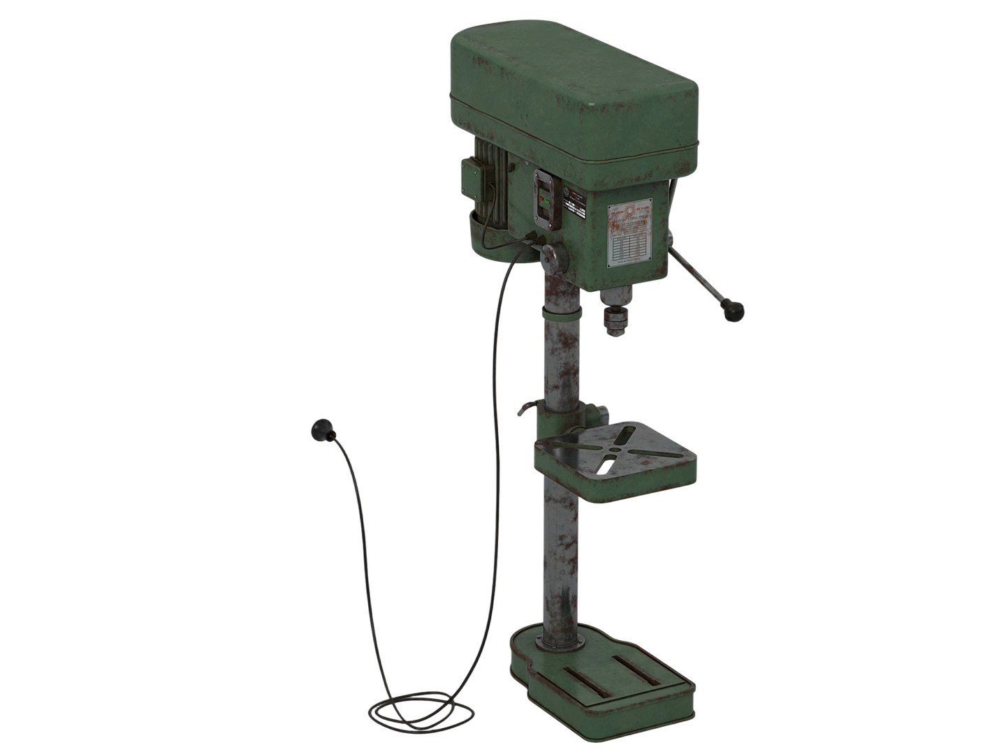3D Weathered Green Bench Drill Press Industrial Machine https://p.turbosquid.com/ts-thumb/cv/md9jCB/KP/normal_009/jpg/1790132328/1920x1080/fit_q87/97e75266ce2bca0d6acef810adffe5f30abe5db3/normal_009.jpg