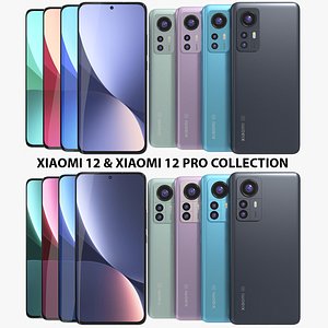 Xiaomi 12  and 12 Pro Collection 3D model