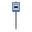 Road Sign Pole Bus Stop 3D model