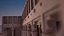 Falcon animated flying in Traditional heritage building desert