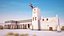 Falcon animated flying in Traditional heritage building desert