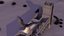 Falcon animated flying in Traditional heritage building desert