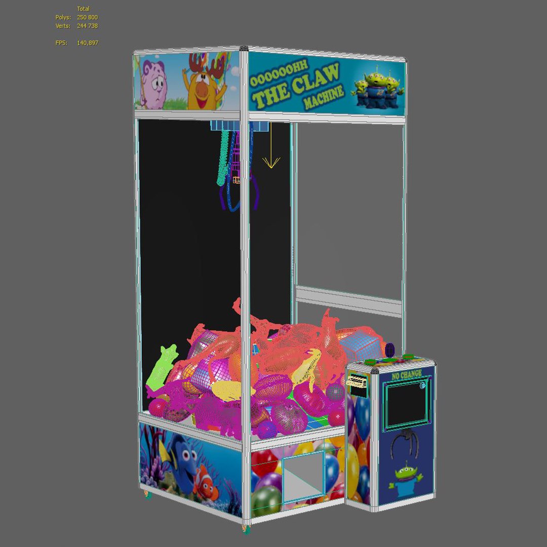 Claw Vending Machine Model - TurboSquid 1701572