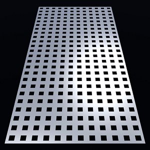 Perforated panel with 25 percent opening 25O115 3D model
