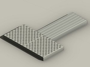 3D Tactile Paving Set Warning 400x400mm  Directional 700x300mm Concrete Plates model