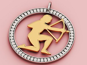 Sagittarius Pendant 3D model