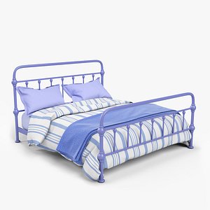 Blue Metal Bed