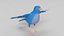 3D cartoon bluebird bird