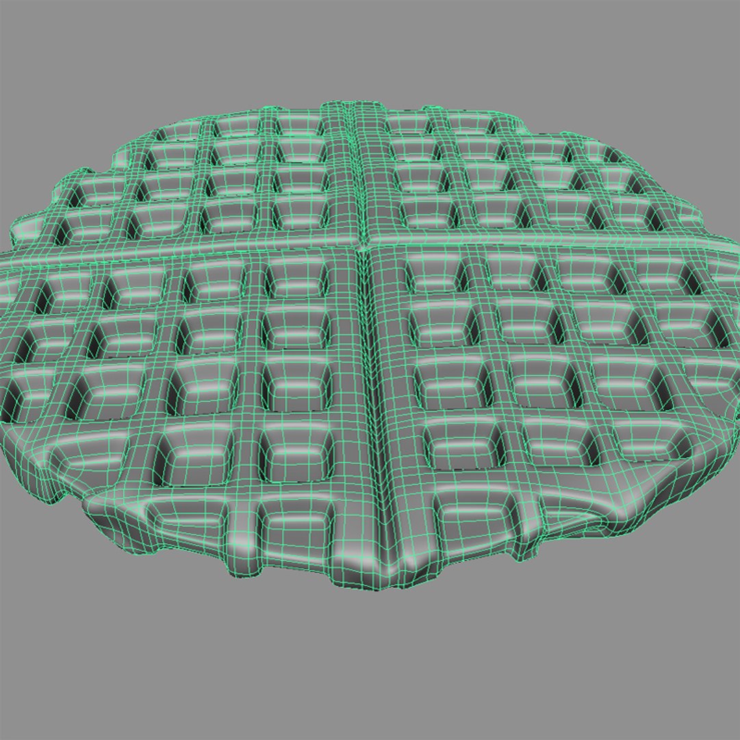 3d Model Waffle Breakfast