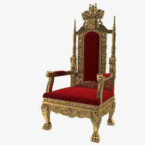 Throne baroque chair 3D model