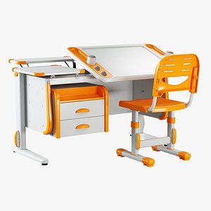 School Desk Chair DEMI 3D model
