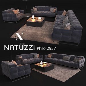 sofa modern style natuzzi 3D model