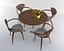 Cherner table set with tulip flower