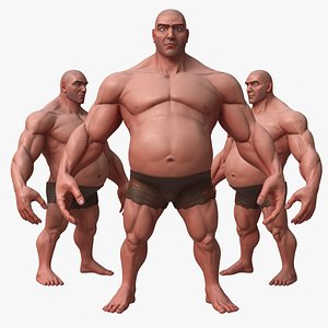Stylized Fat Man Anatomy Game