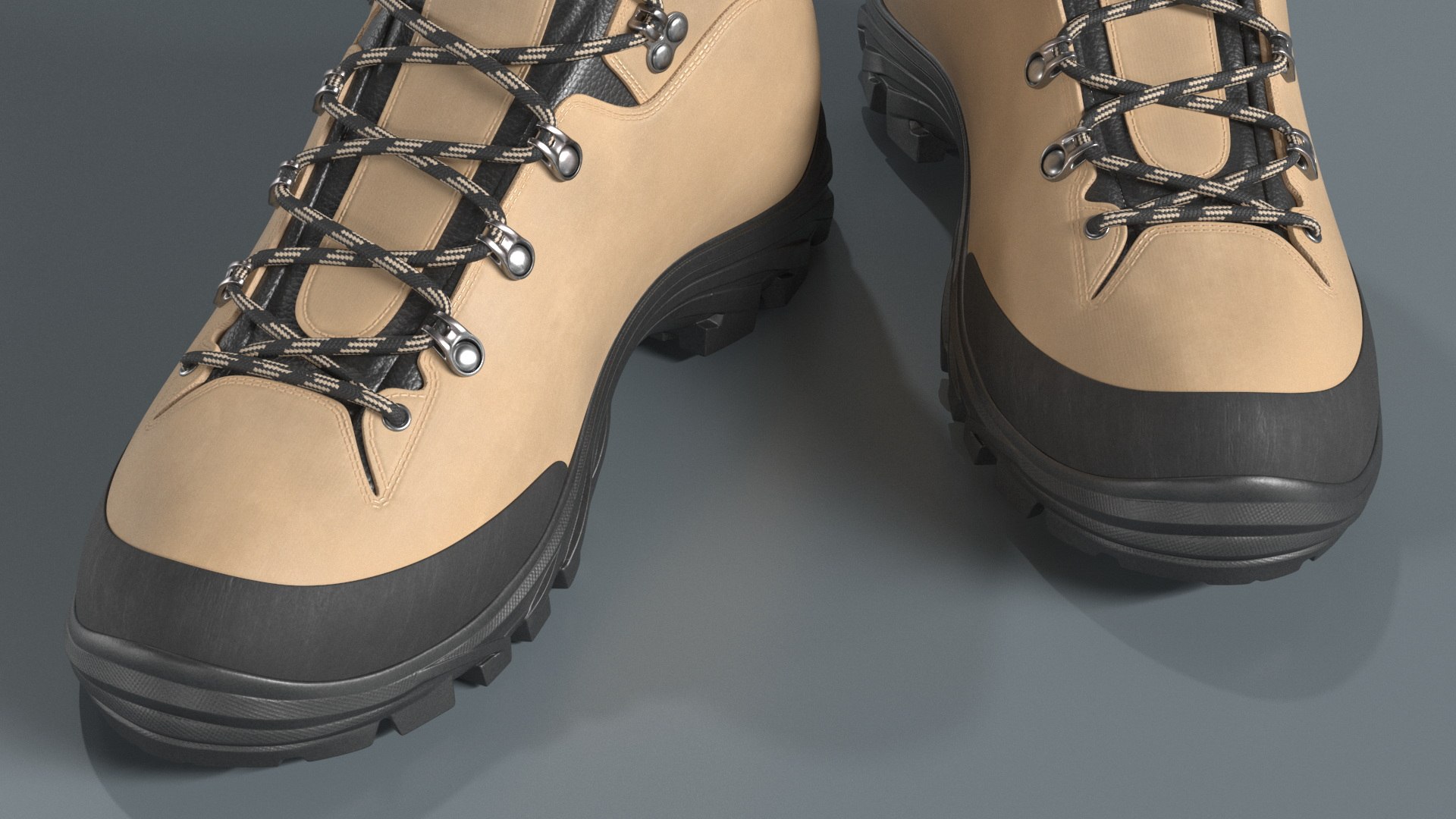 3D Model Boots For Hiking Beige - TurboSquid 2284123
