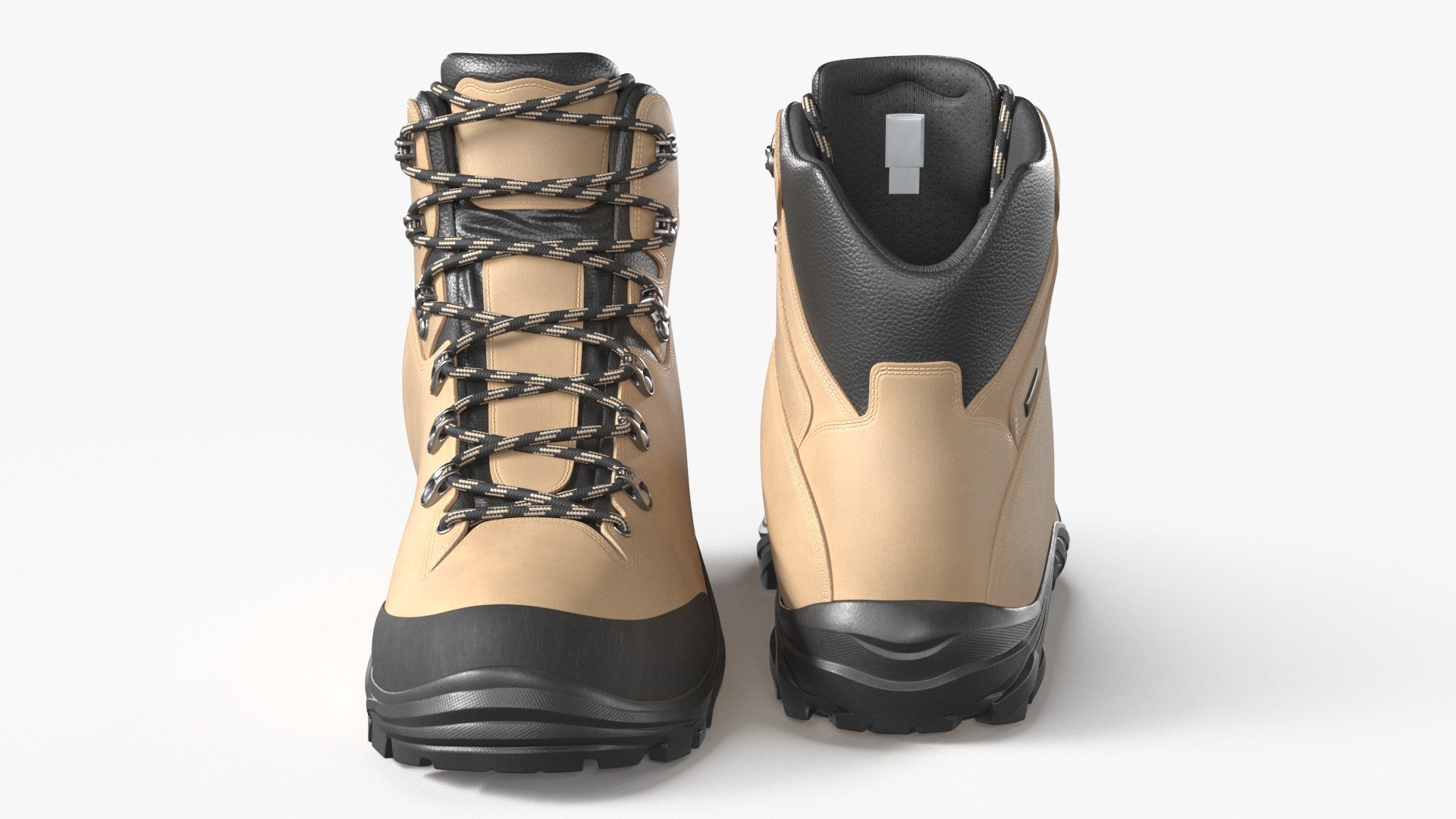 3D Model Boots For Hiking Beige - TurboSquid 2284123