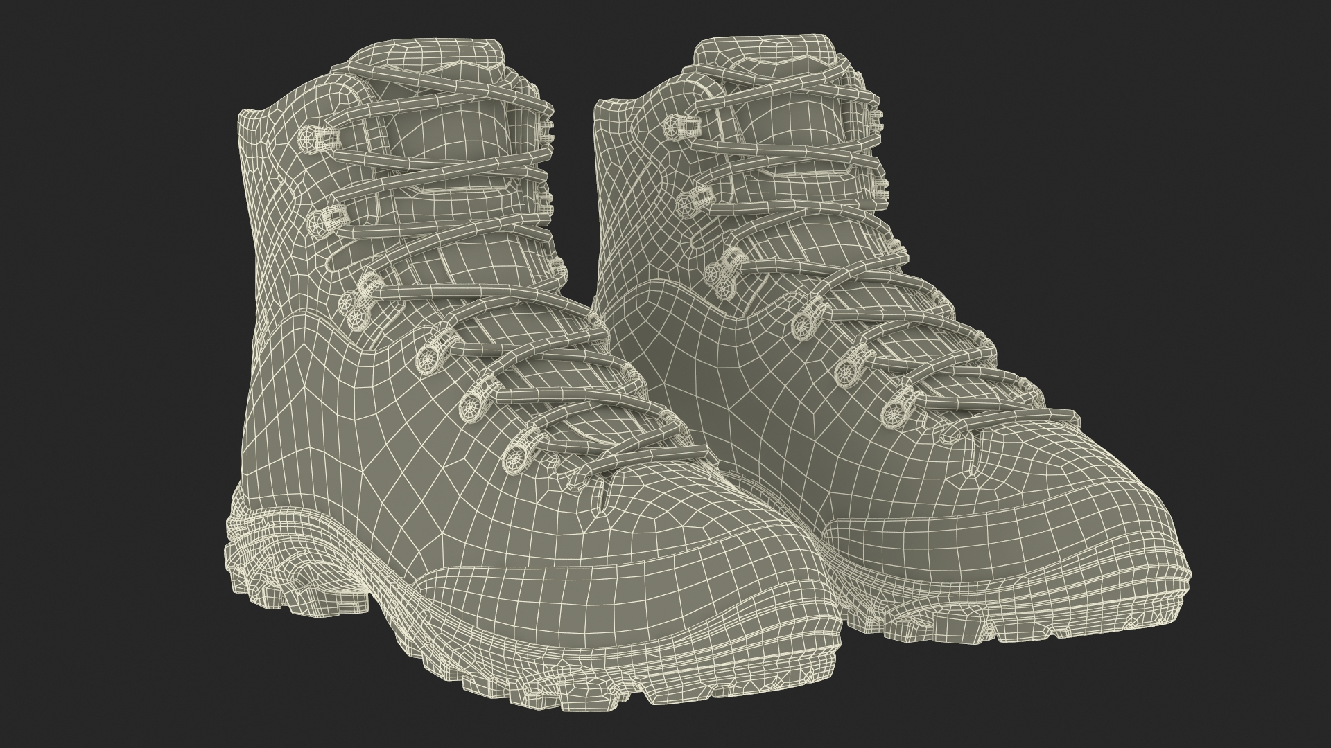 3D Model Boots For Hiking Beige - TurboSquid 2284123
