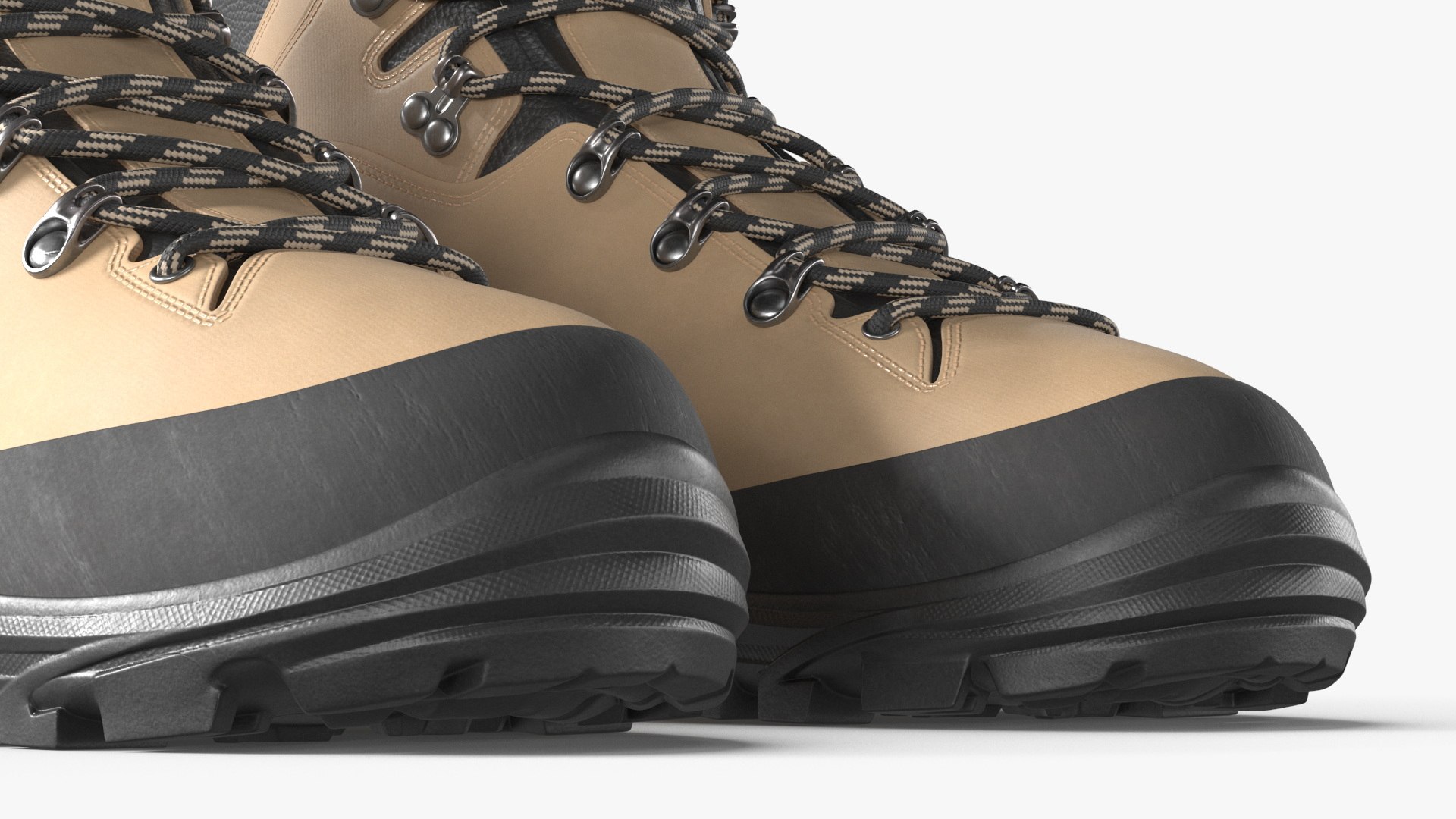 3D Model Boots For Hiking Beige - TurboSquid 2284123