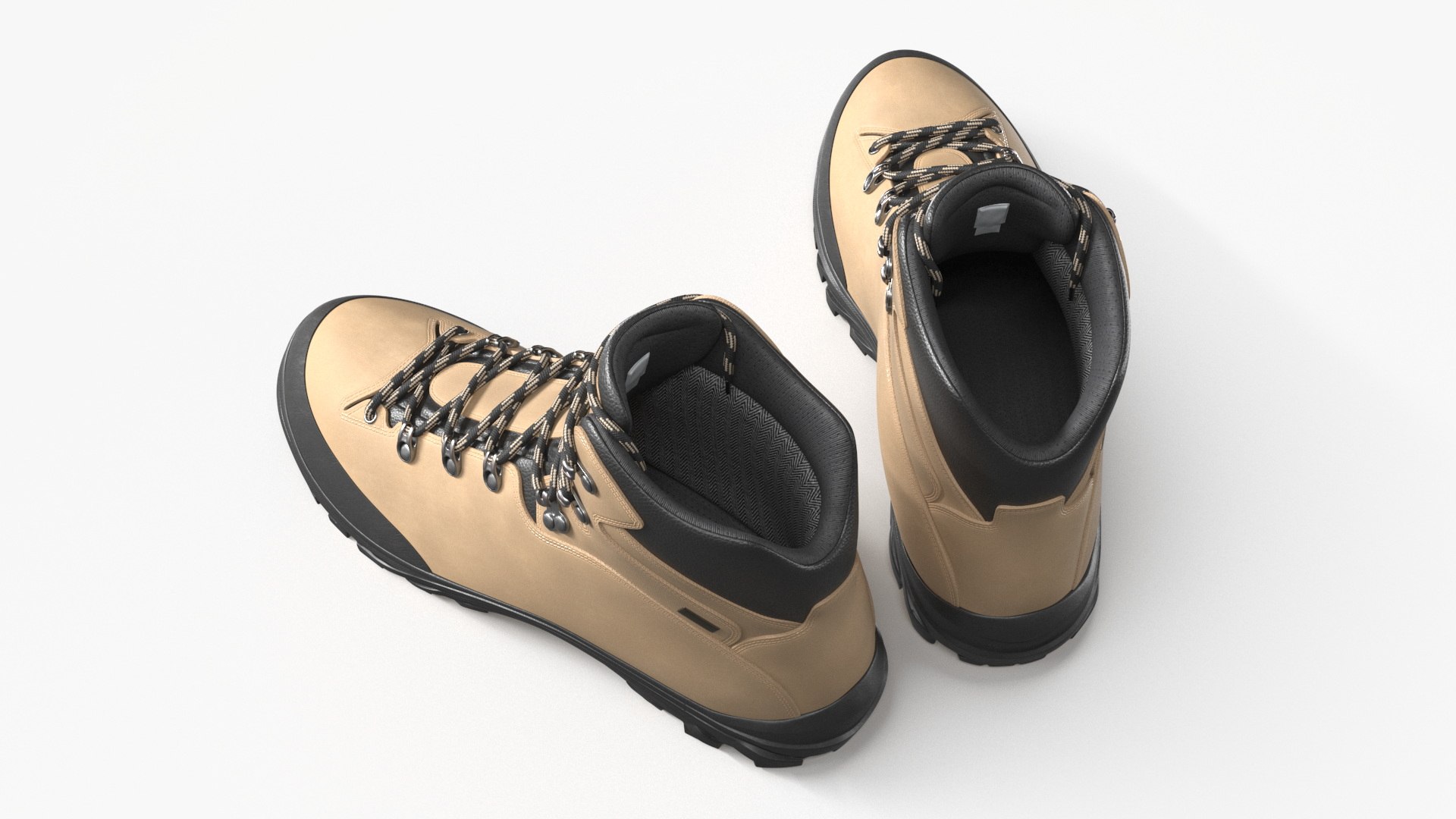 3D Model Boots For Hiking Beige - TurboSquid 2284123