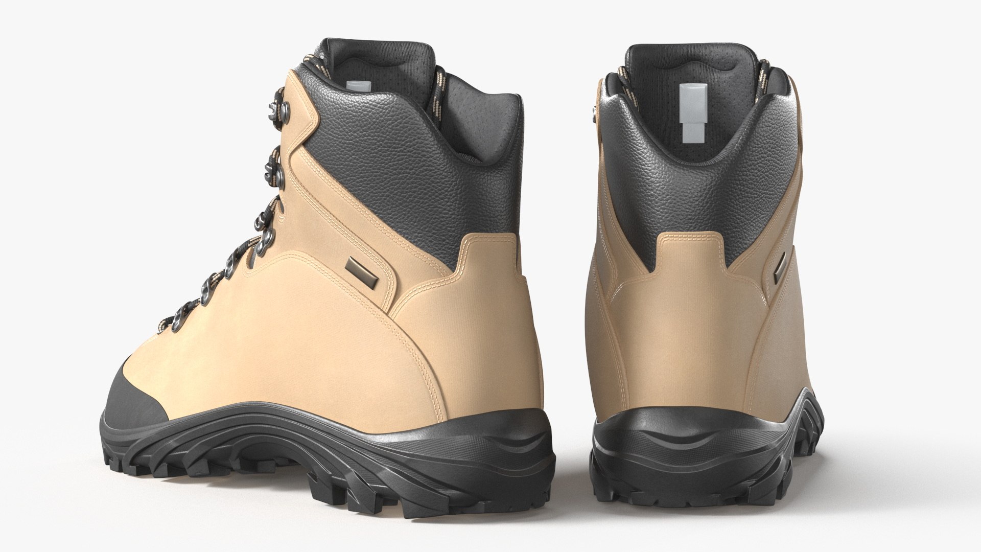 3D Model Boots For Hiking Beige - TurboSquid 2284123