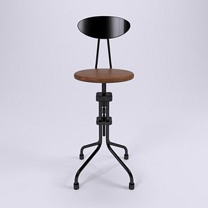 brexton industrial stool design 3d model