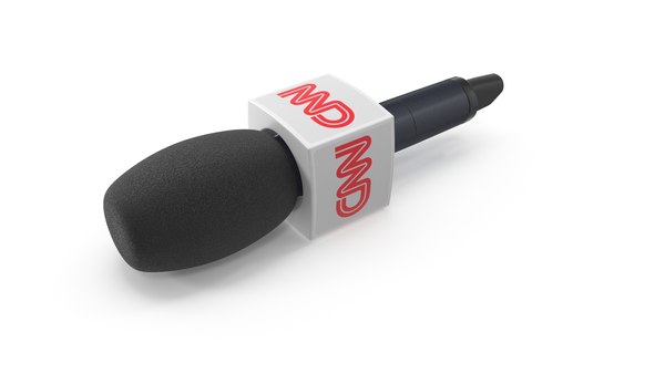 modelo 3d Micrófono inalámbrico para reportero de noticias CNN cuadrado ...