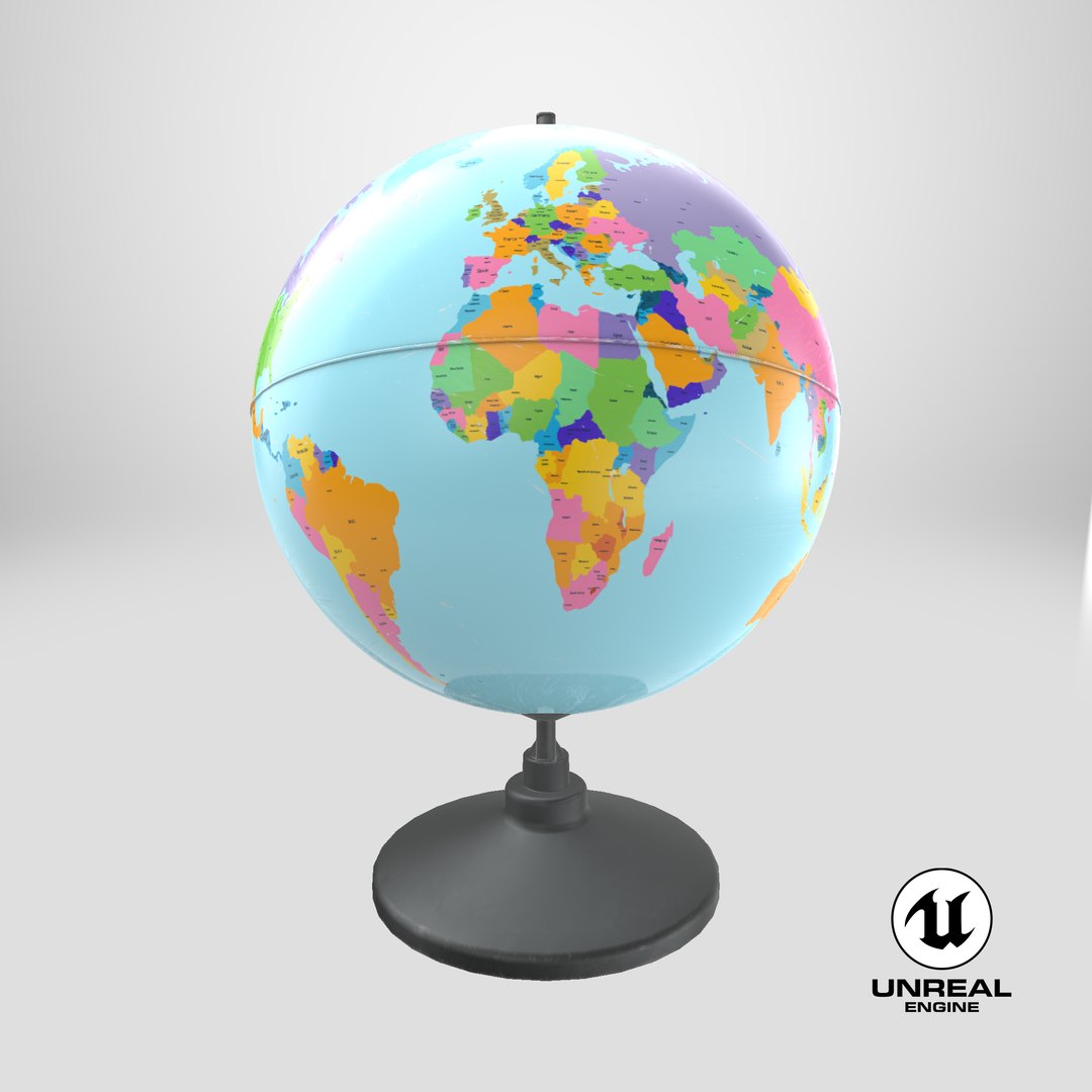 Earth Globe 3D model https://p.turbosquid.com/ts-thumb/cw/hzyTnK/8X/stemcell_unreal_render/png/1730135776/1920x1080/fit_q87/86d75a290855c211e9596b0844be4b1daffcc2ab/stemcell_unreal_render.jpg