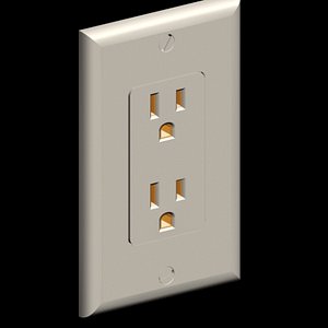12-Decora style electrical wall outlet and material library