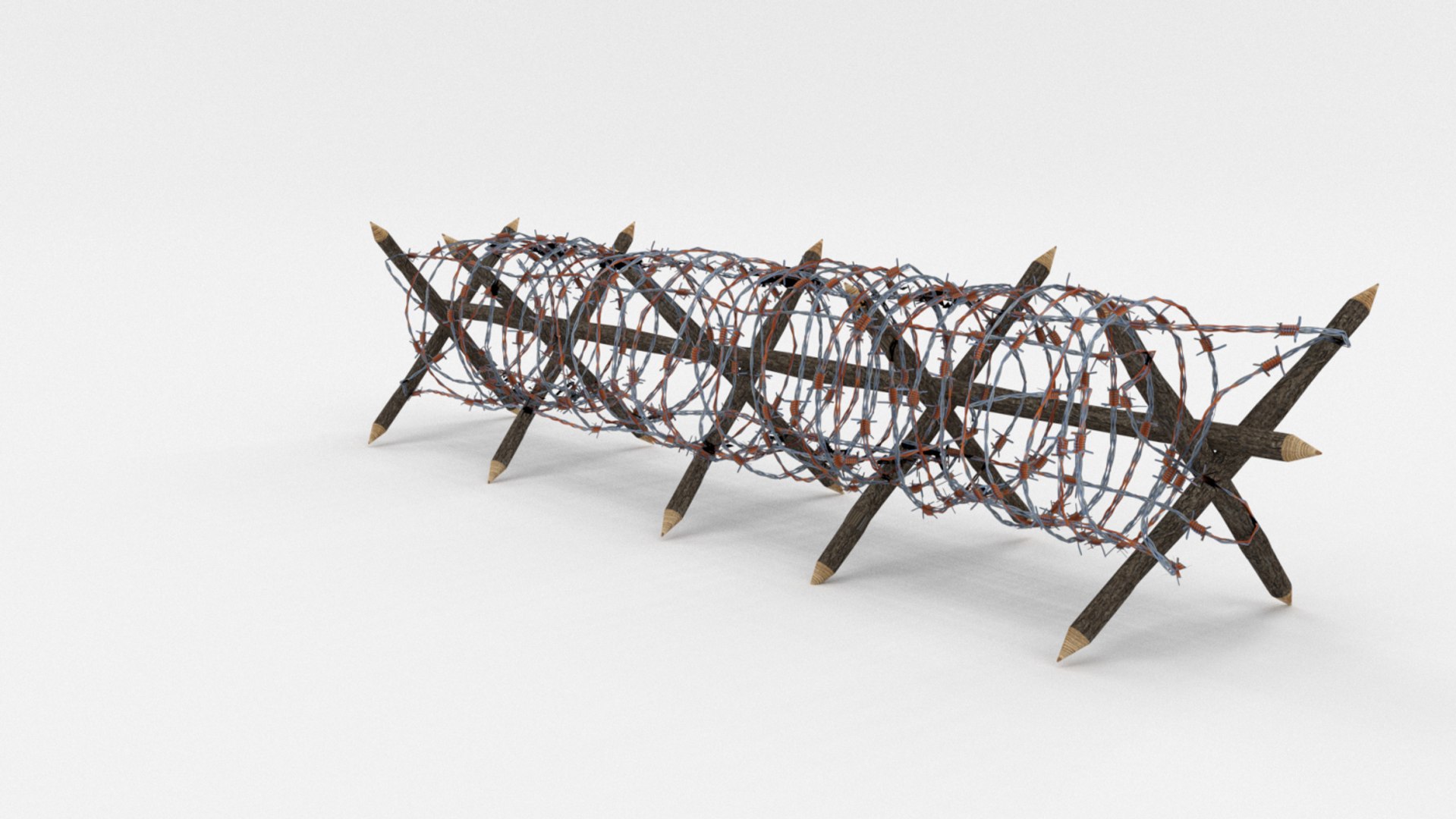 Barbed Wire Obstacle 3D Model - TurboSquid 1191703