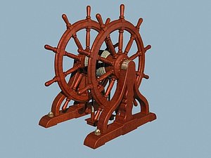 ship steering double wheel