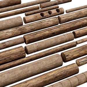 Wooden Plank and  Beam Vol 03  Medieval 3D Asset Pack Low Poly Game Ready 3D