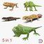 3ds lizards chameleon iguana gecko
