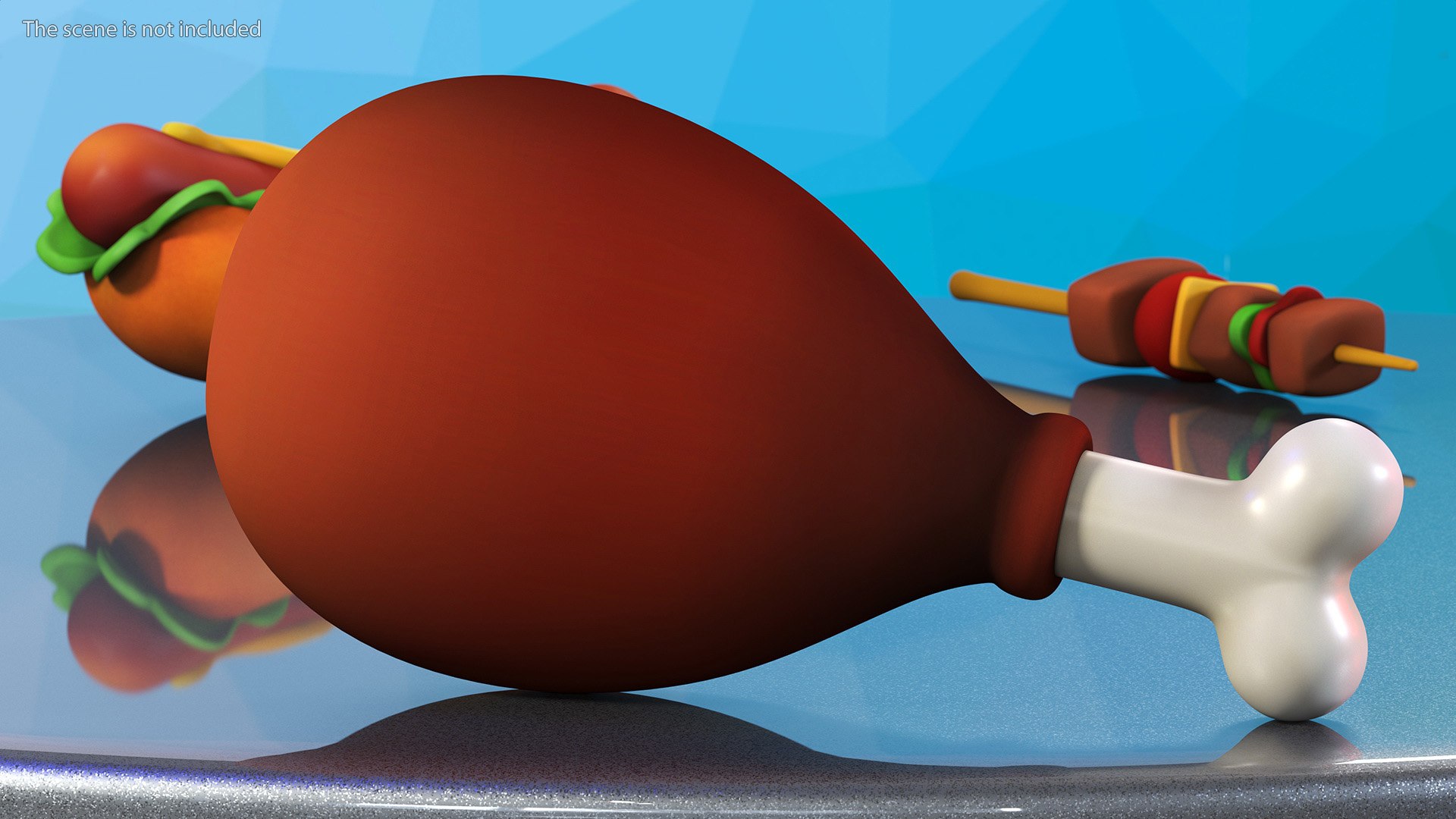 3D Cartoon Meat - TurboSquid 2157699