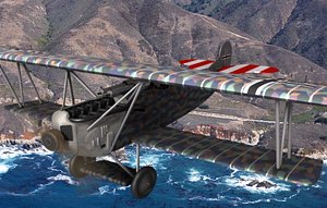 german fokker d fighter aircraft 3d model