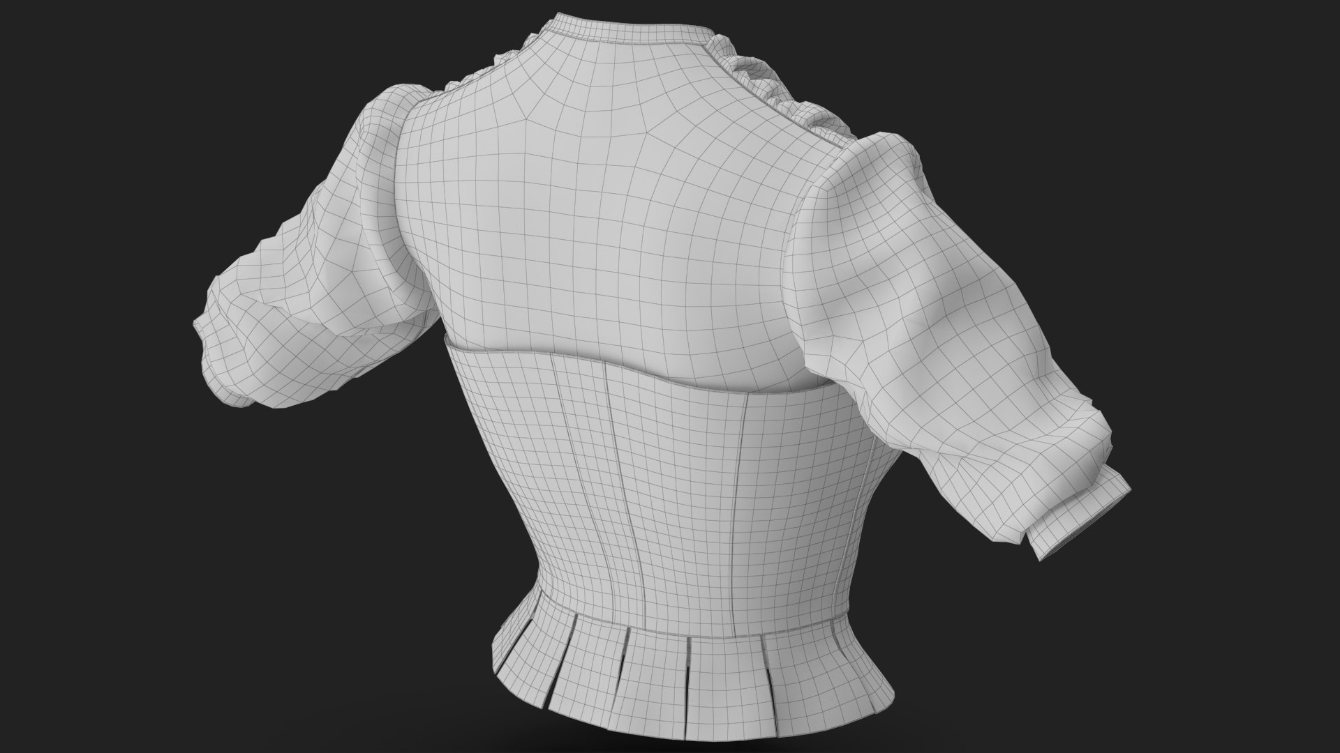 3D Blouse with Corset 5 https://p.turbosquid.com/ts-thumb/cw/uhH4Gm/aR/wireframe_04/jpg/1694607838/1920x1080/fit_q87/3414edd32aec7bc1da33134dd17c4844fc75e7da/wireframe_04.jpg