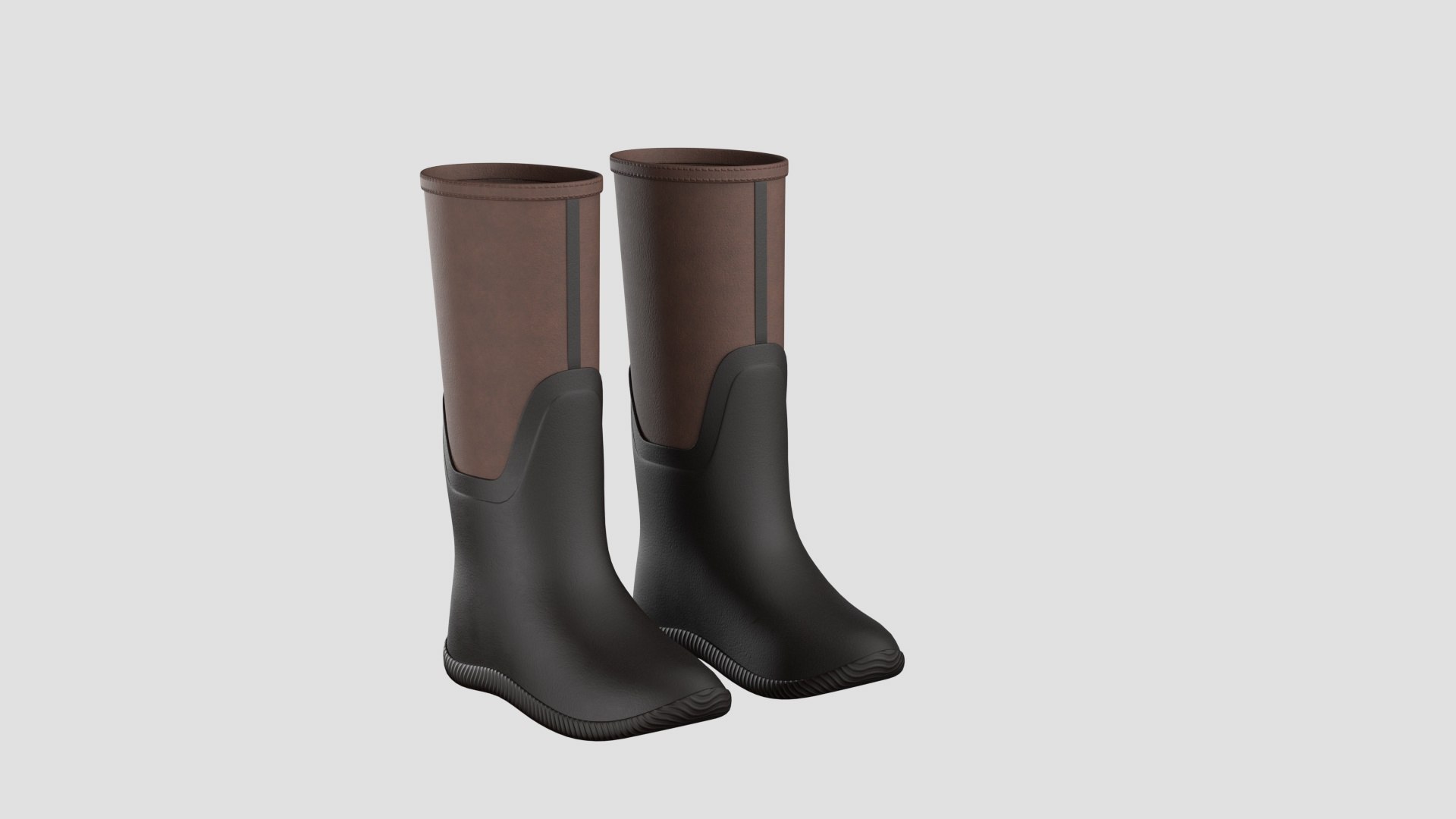 Waterproof Rubber Rain Boots Model - TurboSquid 1794336