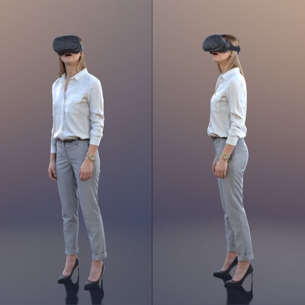 3D 10029 Ramona - Business Woman With Virtual Reality Headset